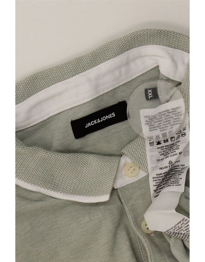 Jack & Jones Mens Polo Shirt 2XL Green Cotton