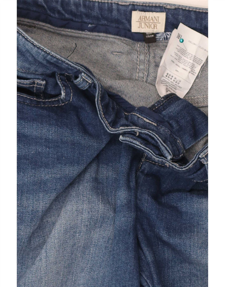 Armani Junior Boys Denim Shorts 15-16 Years W32 Blue Cotton