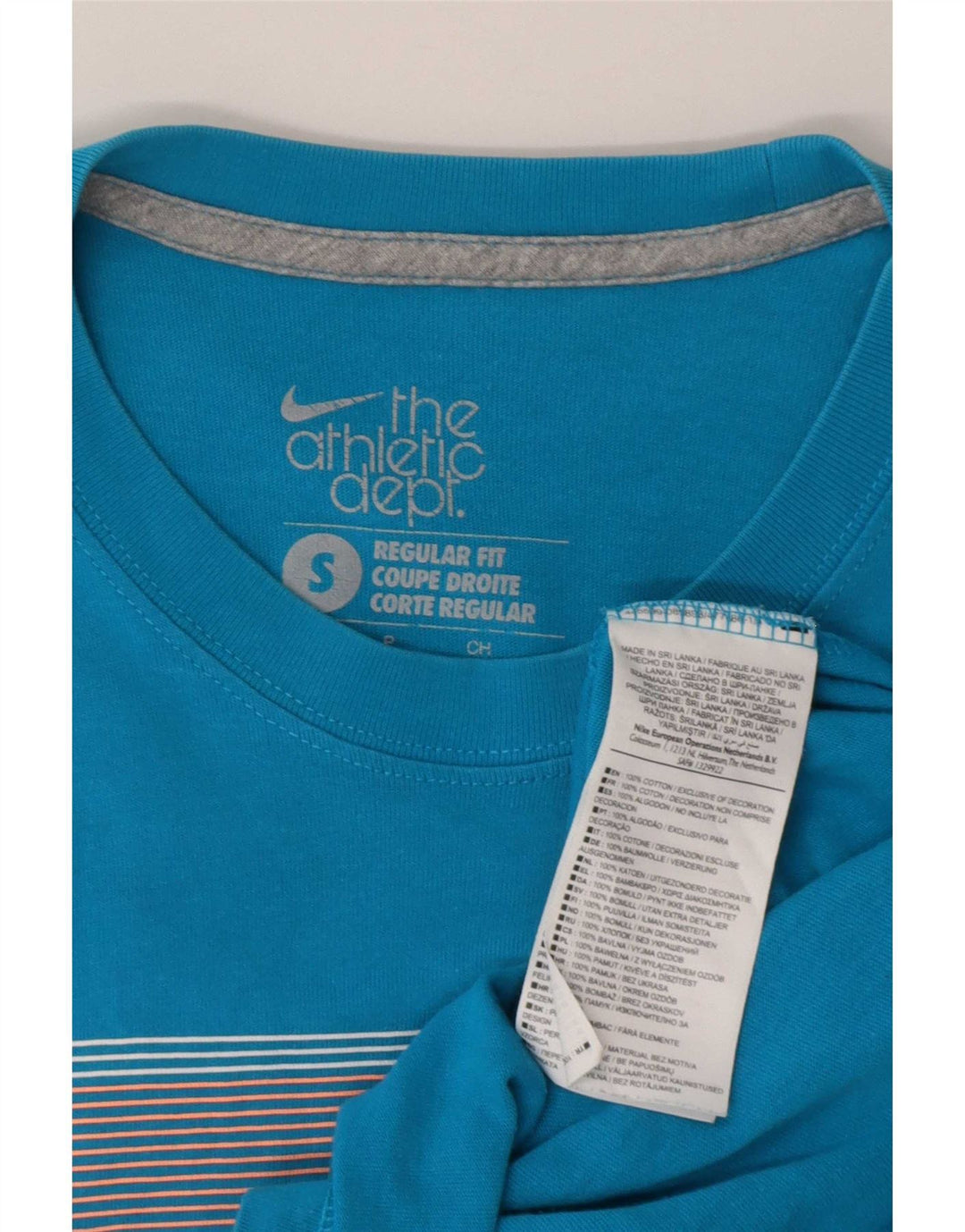 Nike Mens Regular Fit Graphic T-Shirt Top Small Blue Cotton