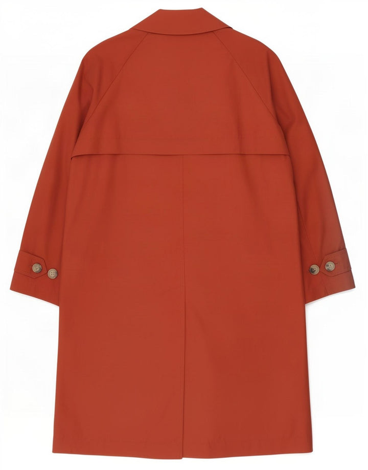 Marks & Spencer Womens Overcoat UK 12 Medium Brown Cotton