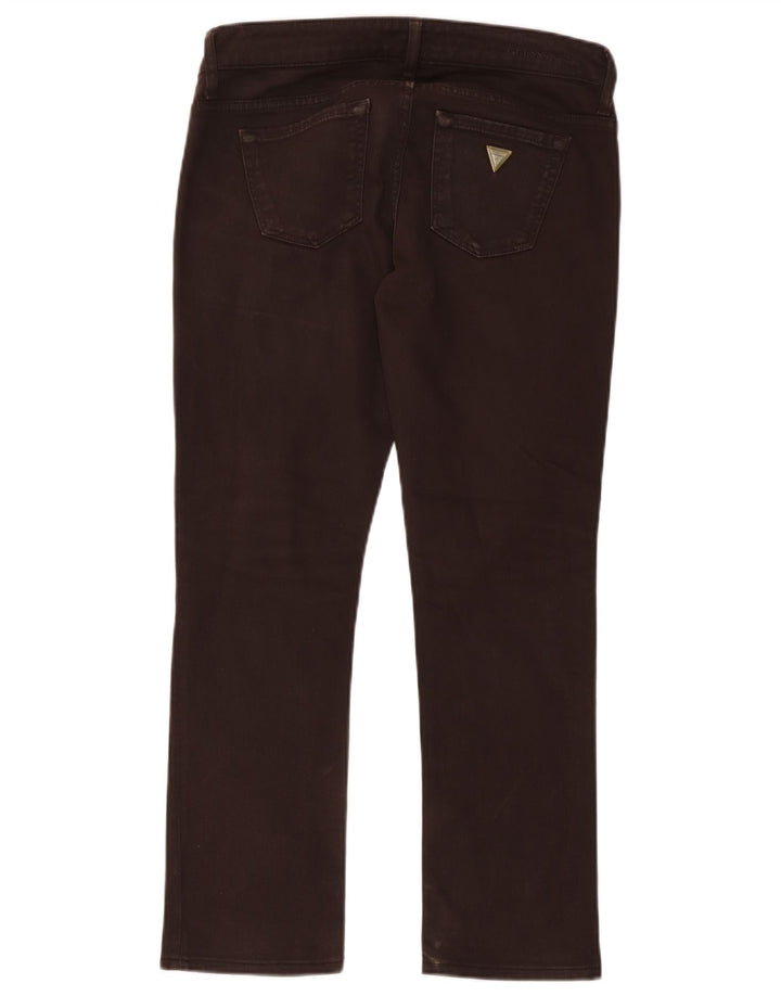 Guess Womens Slim Jeans W29 L27 Brown Cotton