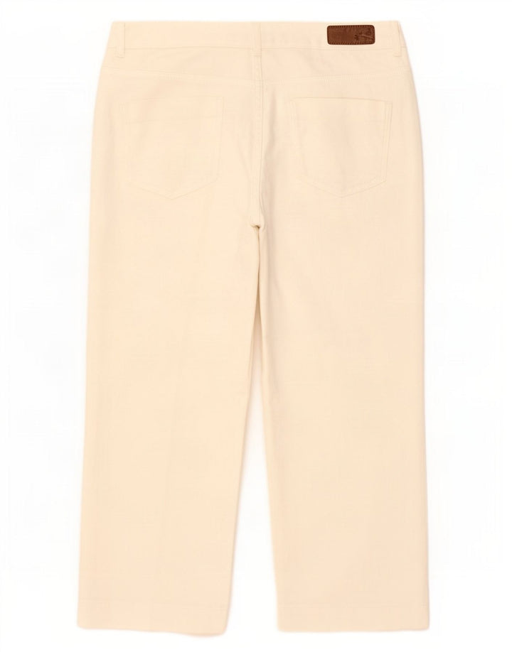 Marks & Spencer Womens Cropped Jeans UK 12 Medium W32 L23 Off White