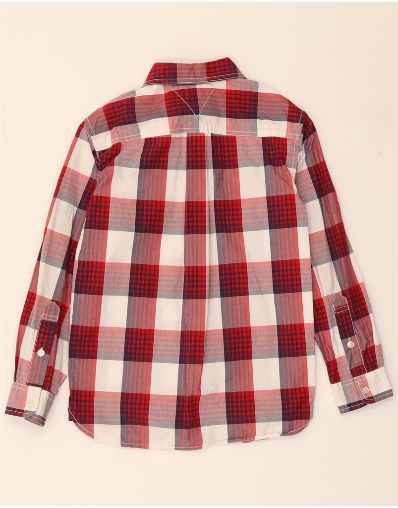 TOMMY HILFIGER Boys Shirt 8-9 Years Medium Red Check Cotton Vintage Tommy Hilfiger and Second-Hand Tommy Hilfiger from Messina Hembry 
