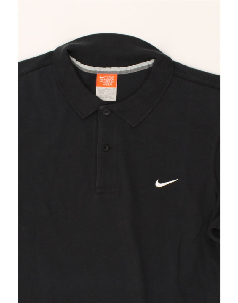 NIKE Mens Polo Shirt Medium Black Cotton | Vintage Nike | Thrift | Second-Hand Nike | Used Clothing | Messina Hembry 