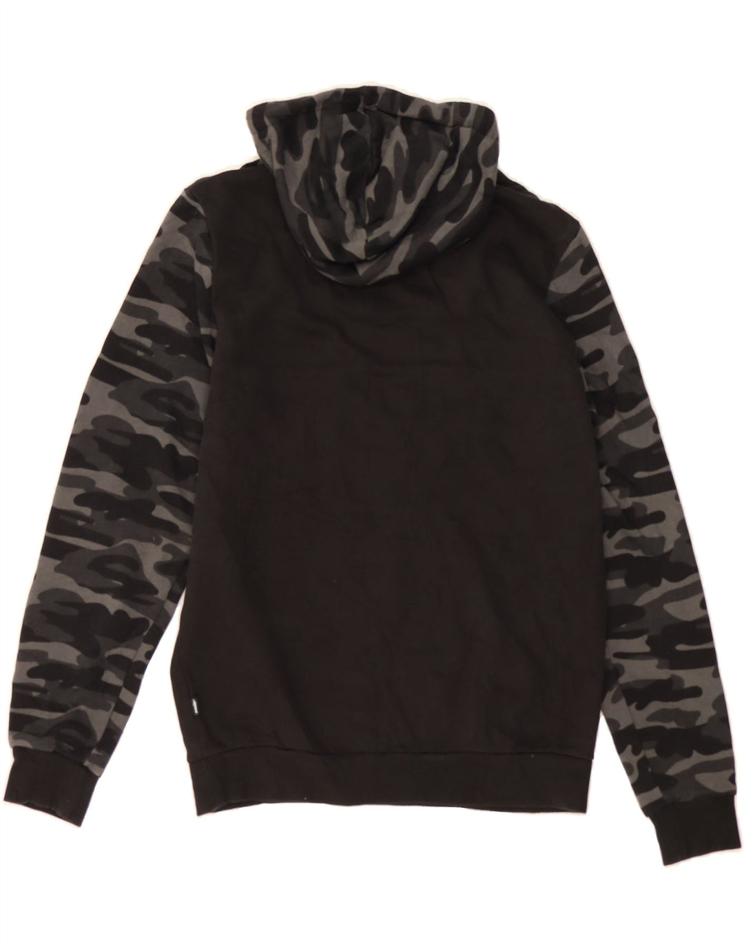PUMA Mens Hoodie Jumper Small Black Camouflage Cotton Vintage Puma and Second-Hand Puma from Messina Hembry 