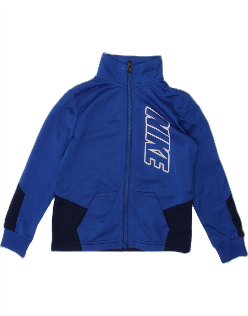 NIKE Boys Graphic Tracksuit Top Jacket 2-3 Years Blue Colourblock Vintage Nike and Second-Hand Nike from Messina Hembry 