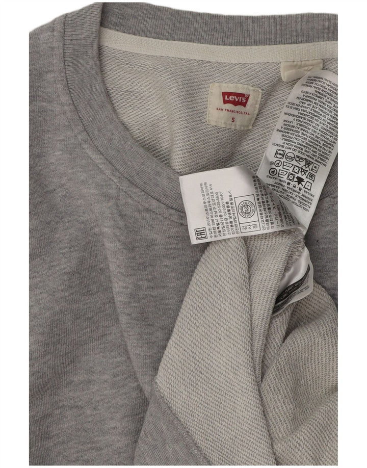 LEVI'S Mens Loose Fit Sweatshirt Jumper Small Grey Cotton