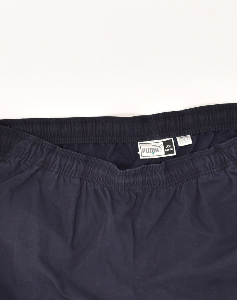 PUMA Mens Sport Shorts XL Navy Blue Polyester | Vintage Puma | Thrift | Second-Hand Puma | Used Clothing | Messina Hembry 