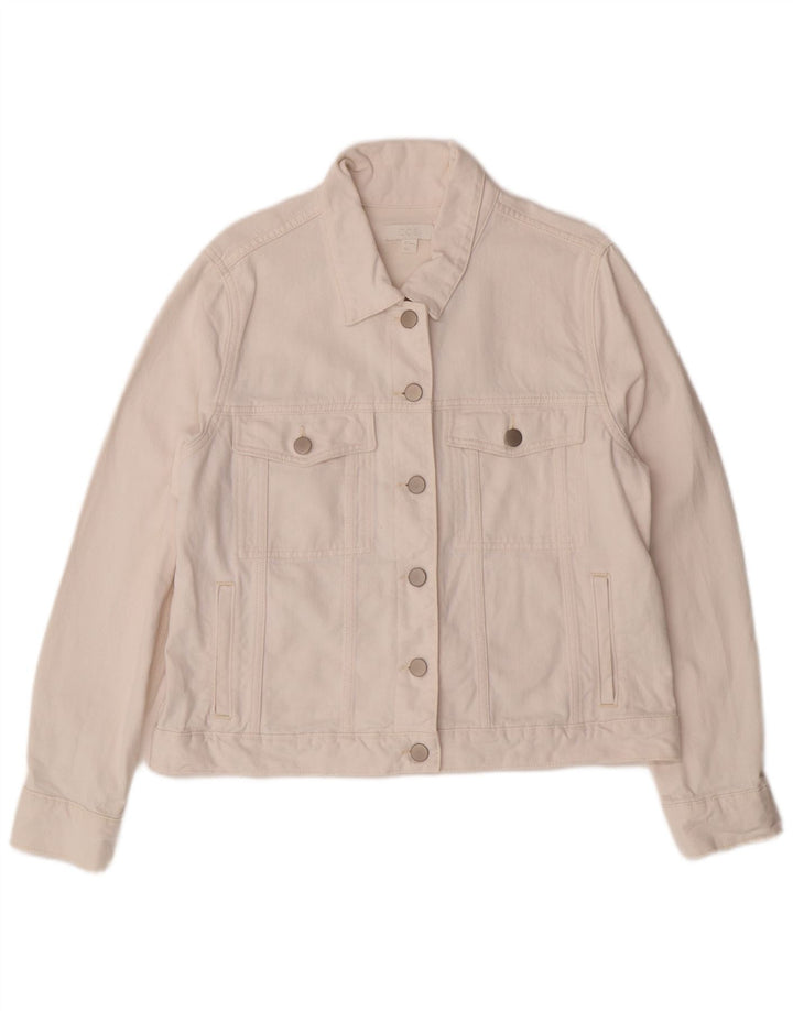 Cos Womens Denim Jacket EU 42 Large White Cotton