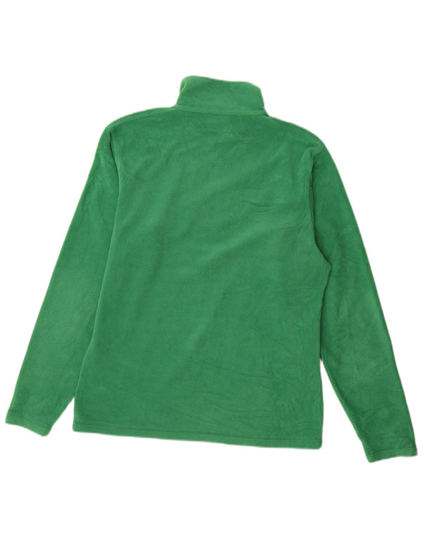 Diadora Mens Zip Neck Fleece Jumper Medium Green Polyester