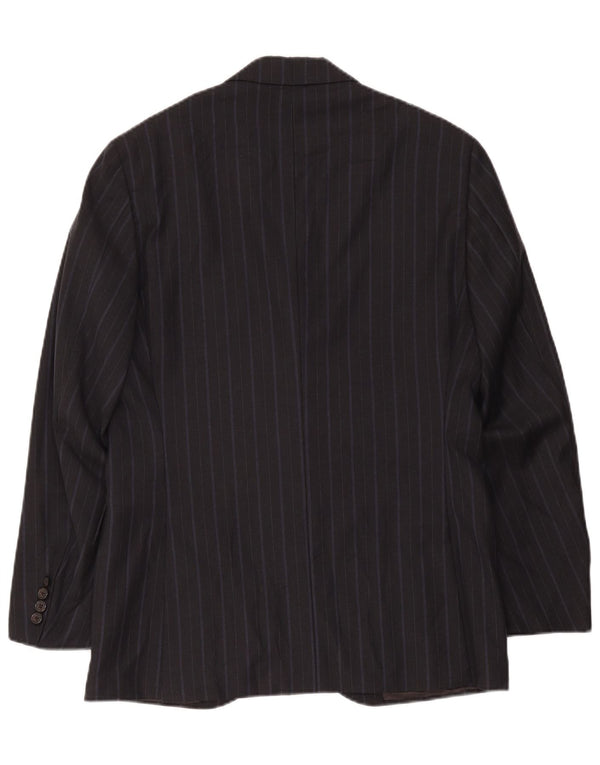 Polo Ralph Lauren Mens 3 Button Blazer Jacket IT 48 Small Black Striped