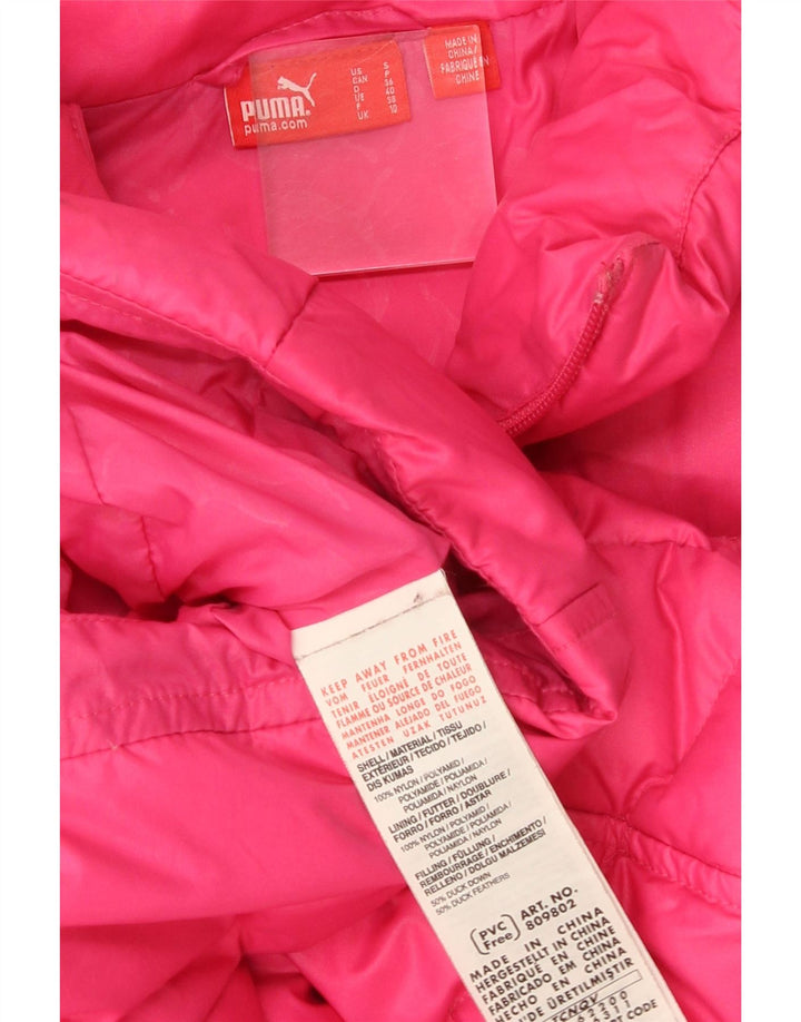 Puma Womens Padded Gilet UK 10 Small Pink Nylon