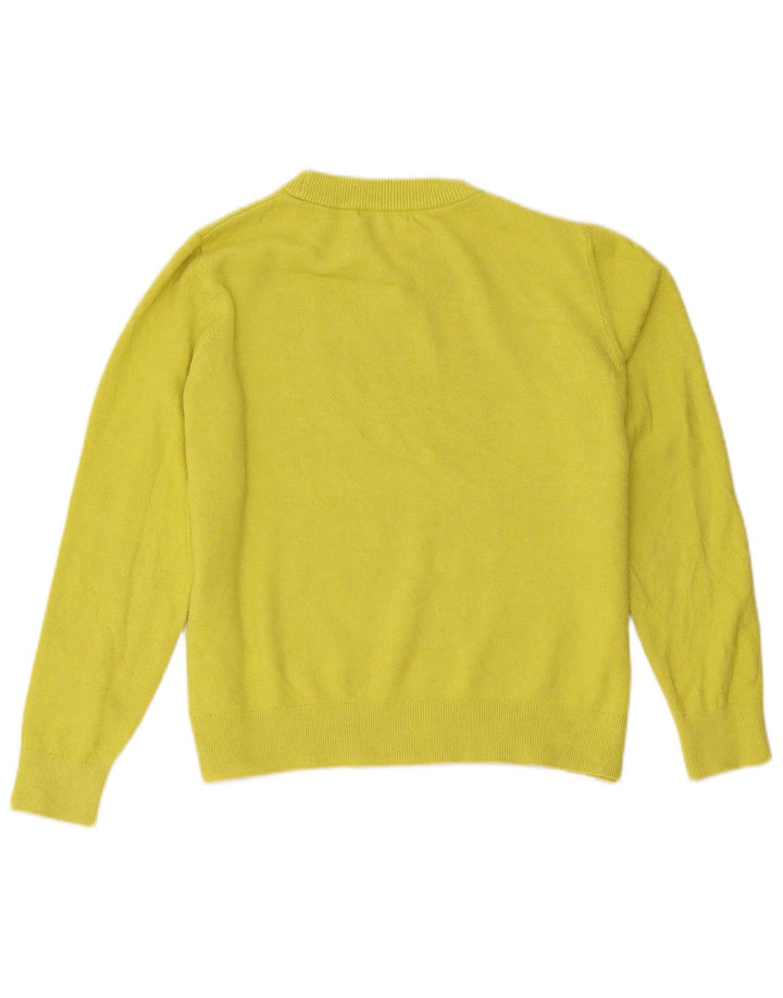 Marks & Spencer Womens Crew Neck Jumper Sweater UK 14 Medium Yellow