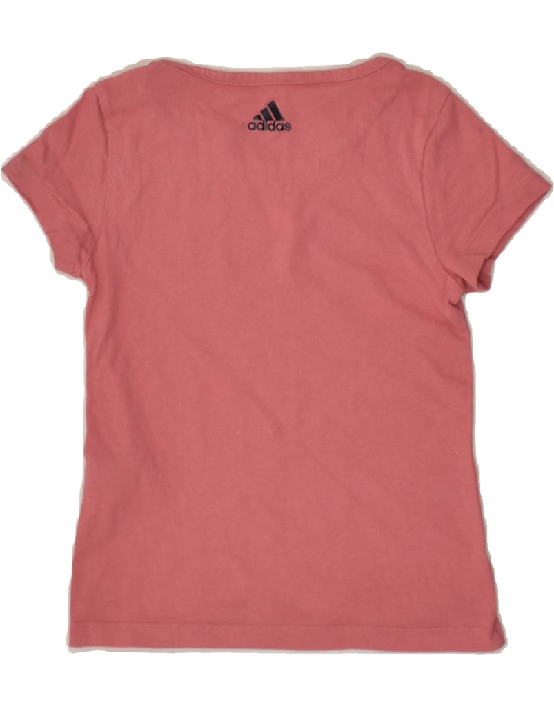 ADIDAS Girls Graphic T-Shirt Top 7-8 Years Pink Cotton | Vintage Adidas | Thrift | Second-Hand Adidas | Used Clothing | Messina Hembry 