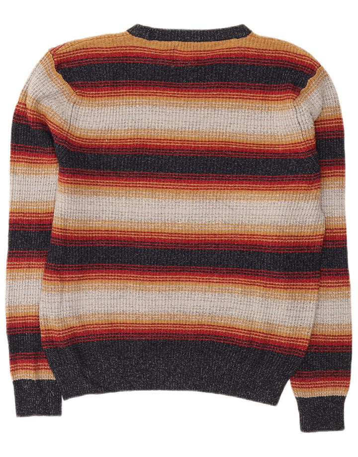 Marks & Spencer Mens Crew Neck Jumper Sweater Medium Multicoloured Striped