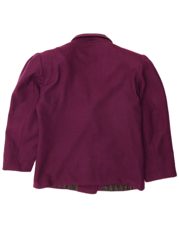 Vintage Womens Double Breasted Blazer Jacket UK 14 Medium Purple