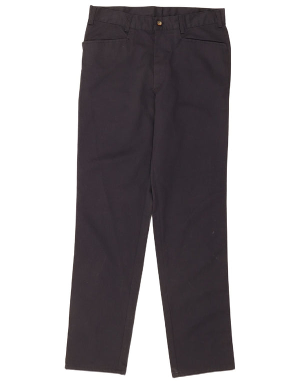 Holiday Mens Slim Casual Trousers IT 50 Large W36 L35 Navy Blue Cotton