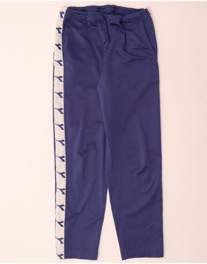 DIADORA Mens Graphic Tracksuit Trousers Large  Blue Colourblock Polyester