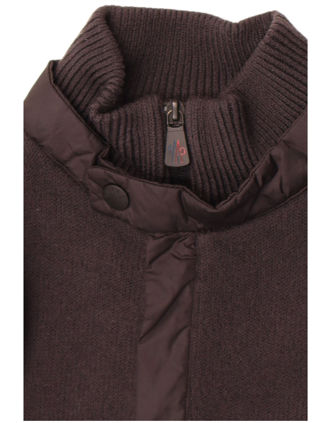 Moncler Mens Zip Neck Jumper Sweater Large Grey Wool