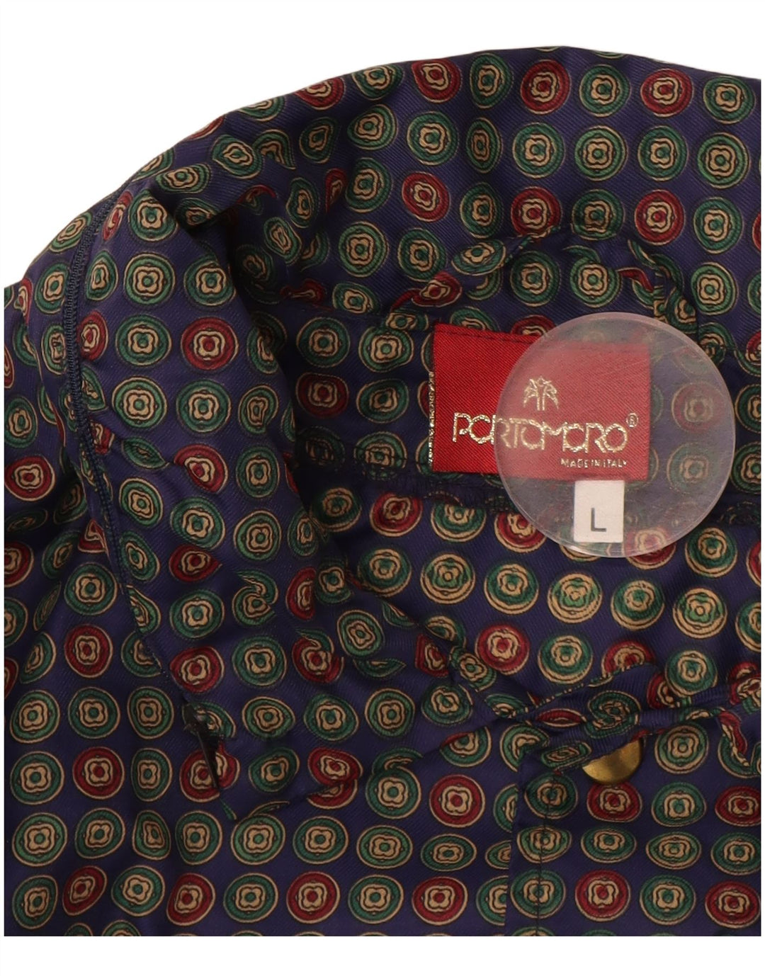 VINTAGE Mens Oversized Bomber Jacket UK 40 Large Blue Polka Dot