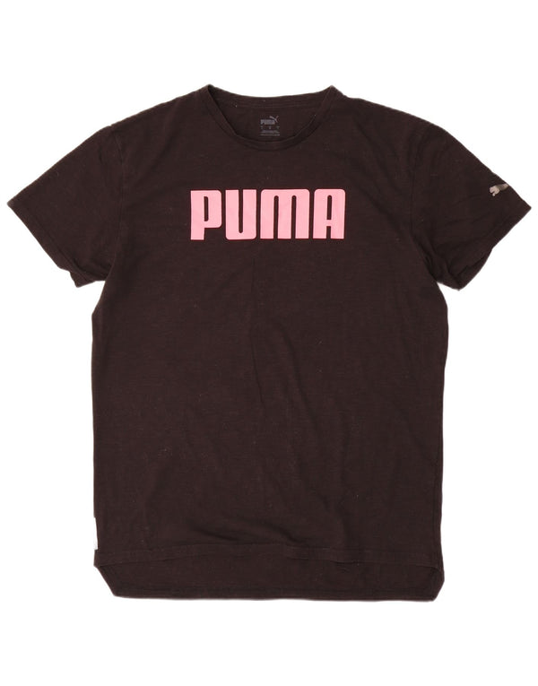 Puma Womens Graphic T-Shirt Top UK 16 Large Black