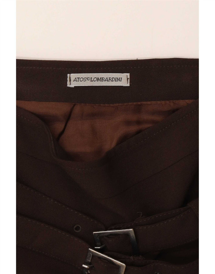 Atos Lombardini Womens A-Line Skirt W30 Medium Brown
