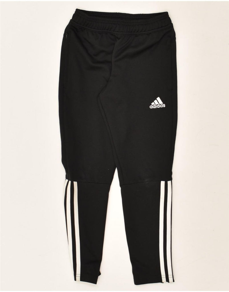 ADIDAS Boys Tracksuit Trousers 7-8 Years Black Polyester | Vintage Adidas | Thrift | Second-Hand Adidas | Used Clothing | Messina Hembry 