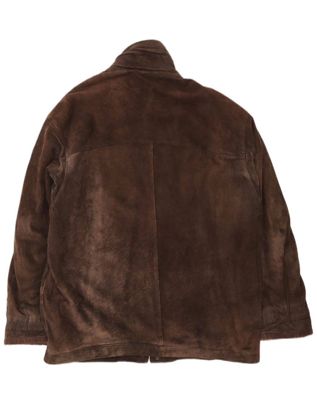 VINTAGE Mens Suede Jacket UK 42 XL Brown Leather