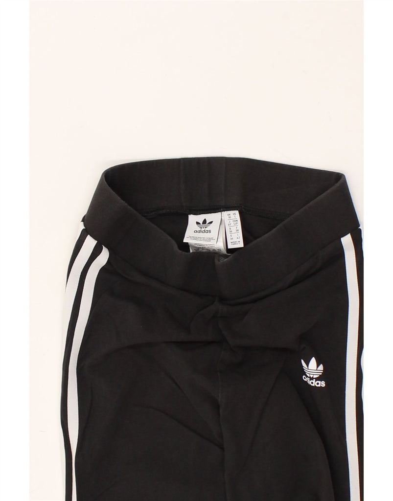 ADIDAS Womens Leggings UK 10 Small  Black Cotton | Vintage Adidas | Thrift | Second-Hand Adidas | Used Clothing | Messina Hembry 