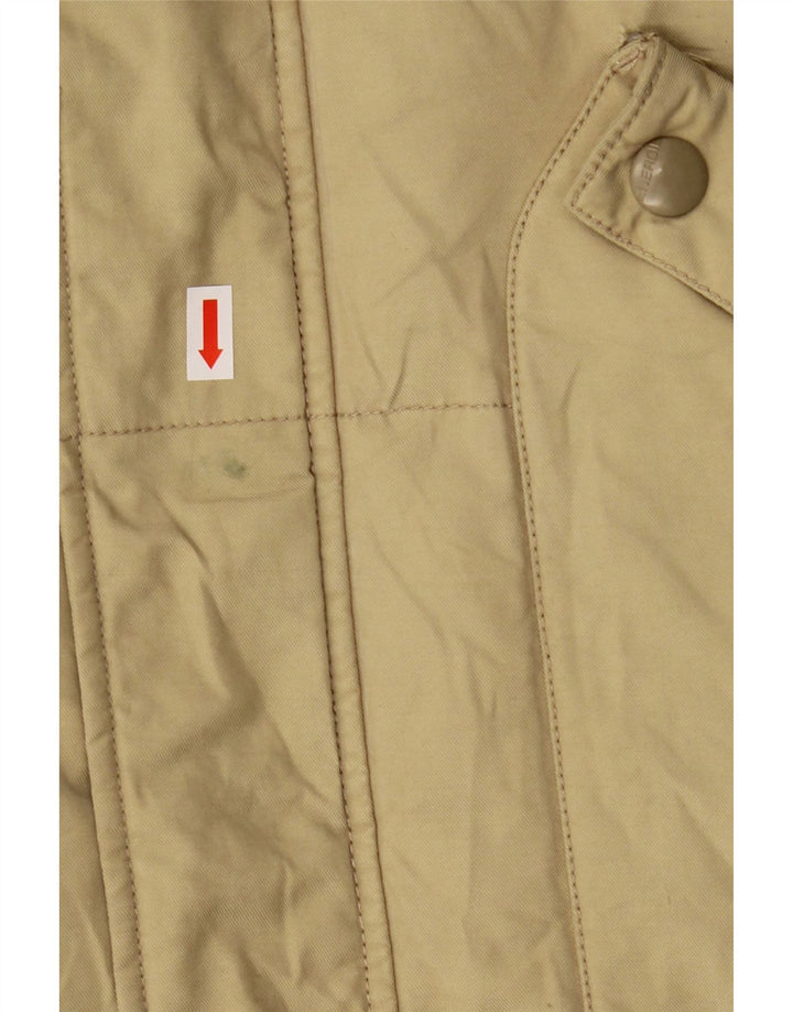 Energie Mens Hooded Padded Jacket UK 40 Large Beige Nylon