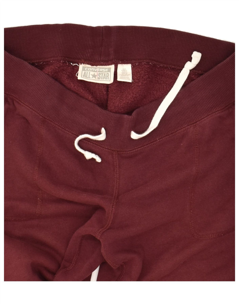 CONVERSE Womens Tracksuit Trousers Joggers EU36 Small Maroon Cotton | Vintage Converse | Thrift | Second-Hand Converse | Used Clothing | Messina Hembry 