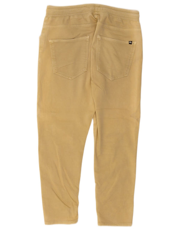 Zara Mens Slim Cropped Trousers Large W32 L25 Yellow