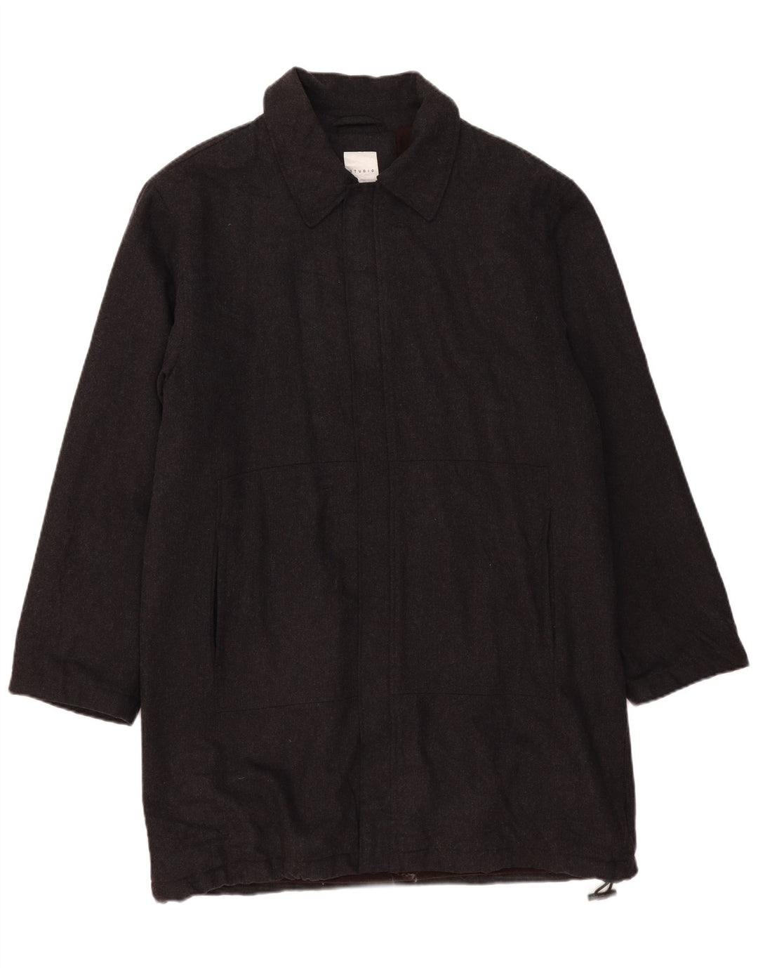 Conbipel Mens Studio Overcoat UK 40 Large Grey Wool