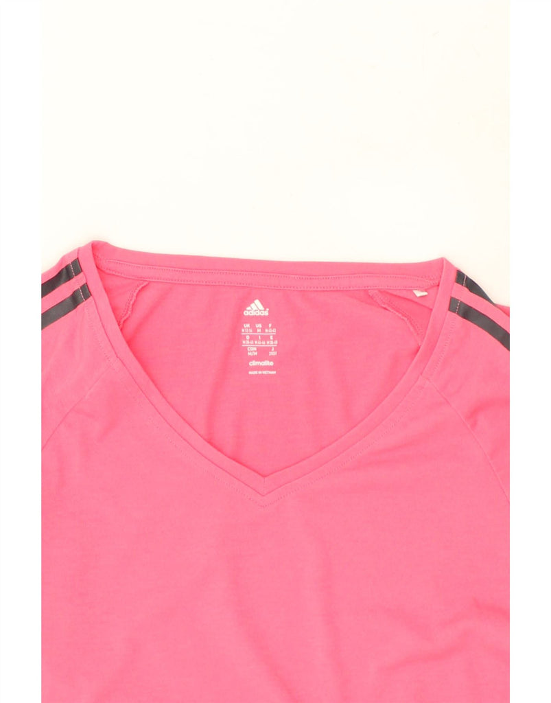 ADIDAS Womens Graphic T-Shirt Top UK 12-14 Medium Pink | Vintage Adidas | Thrift | Second-Hand Adidas | Used Clothing | Messina Hembry 