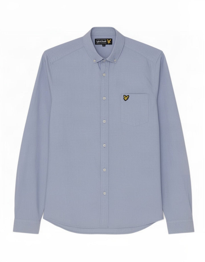 Lyle & Scott Mens Shirt Medium Blue Cotton