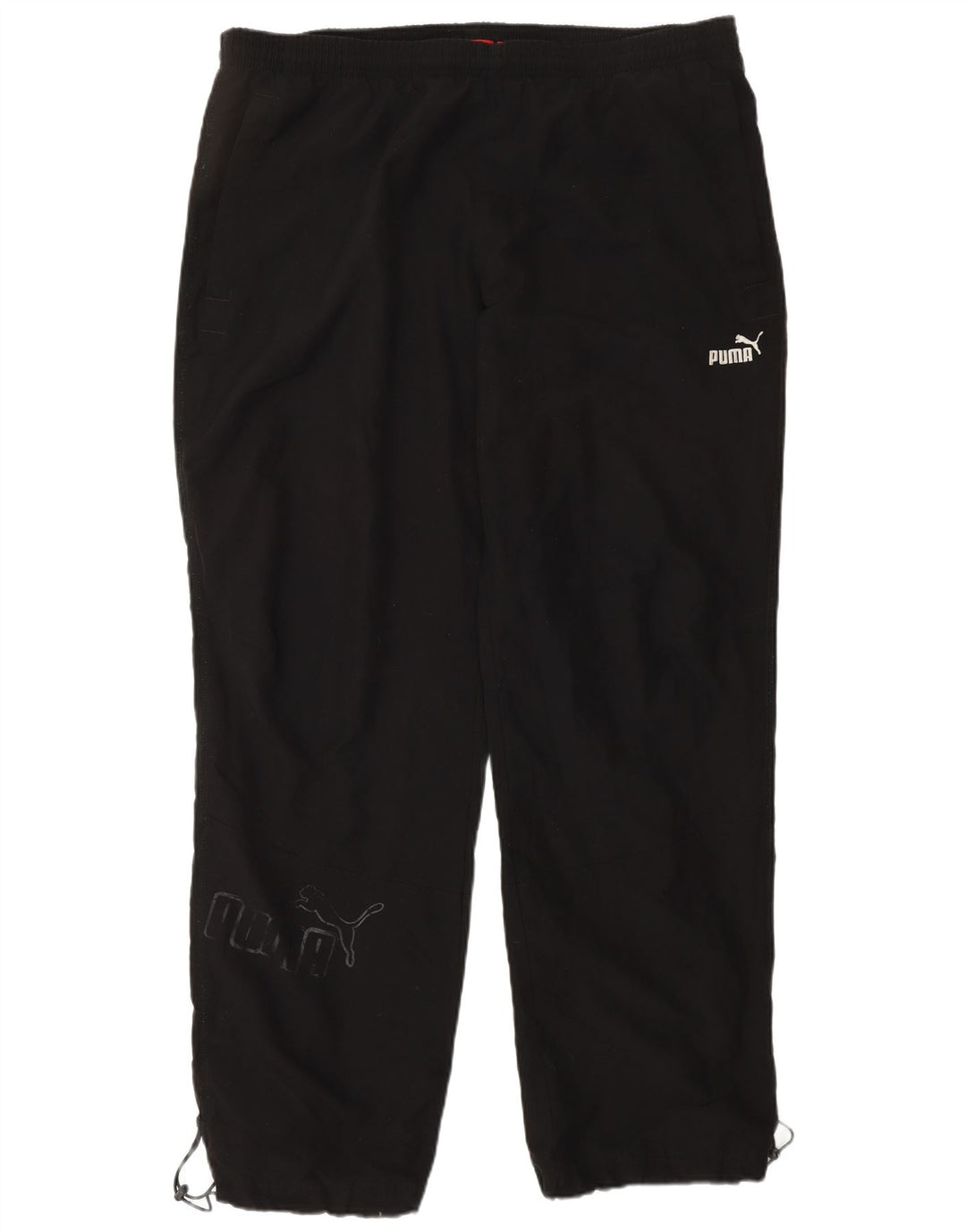 PUMA Mens Graphic Tracksuit Trousers Large Black Polyester Sports