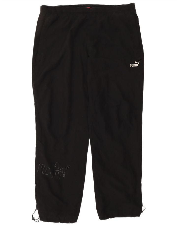 PUMA Mens Graphic Tracksuit Trousers Large Black Polyester Sports