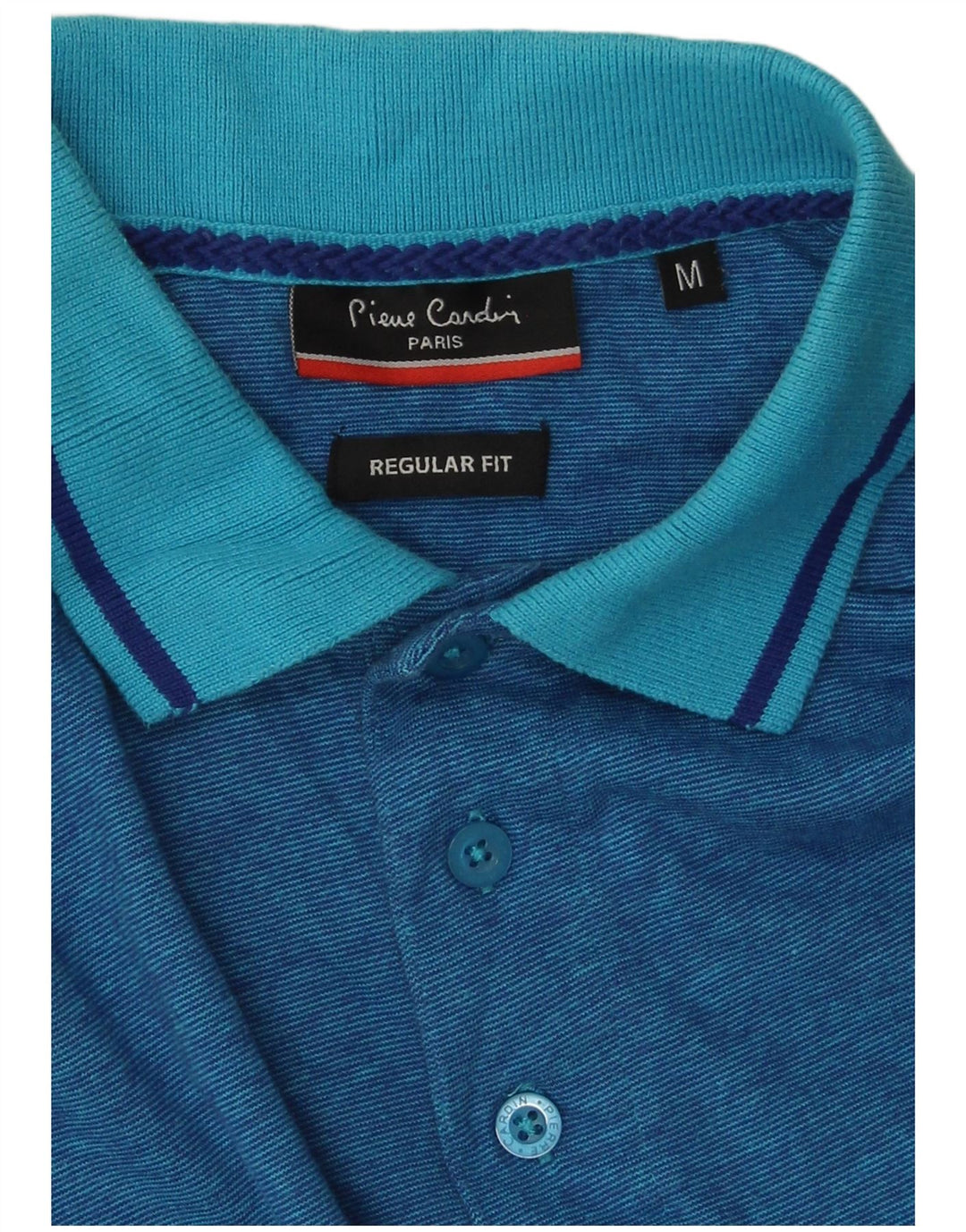 Pierre Cardin Mens Regular Fit Polo Shirt Medium Blue Cotton