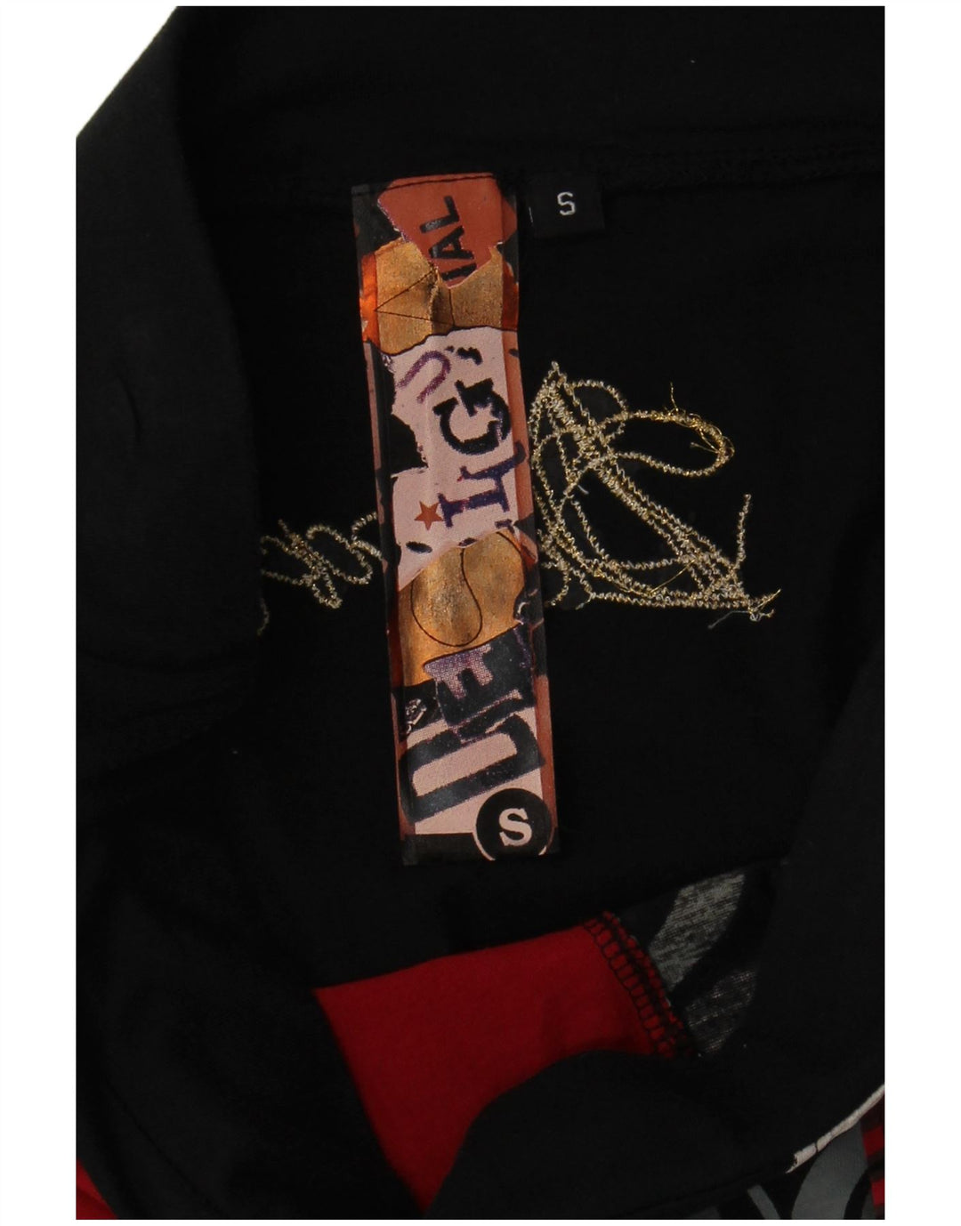 Desigual Womens Graphic Asymmetrical Skirt Small W27  Black