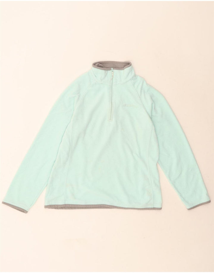 MOUNTAIN WAREHOUSE Womens Zip Neck Fleece Jumper UK 12 Medium Turquoise Vintage Mountain Warehouse and Second-Hand Mountain Warehouse from Messina Hembry 