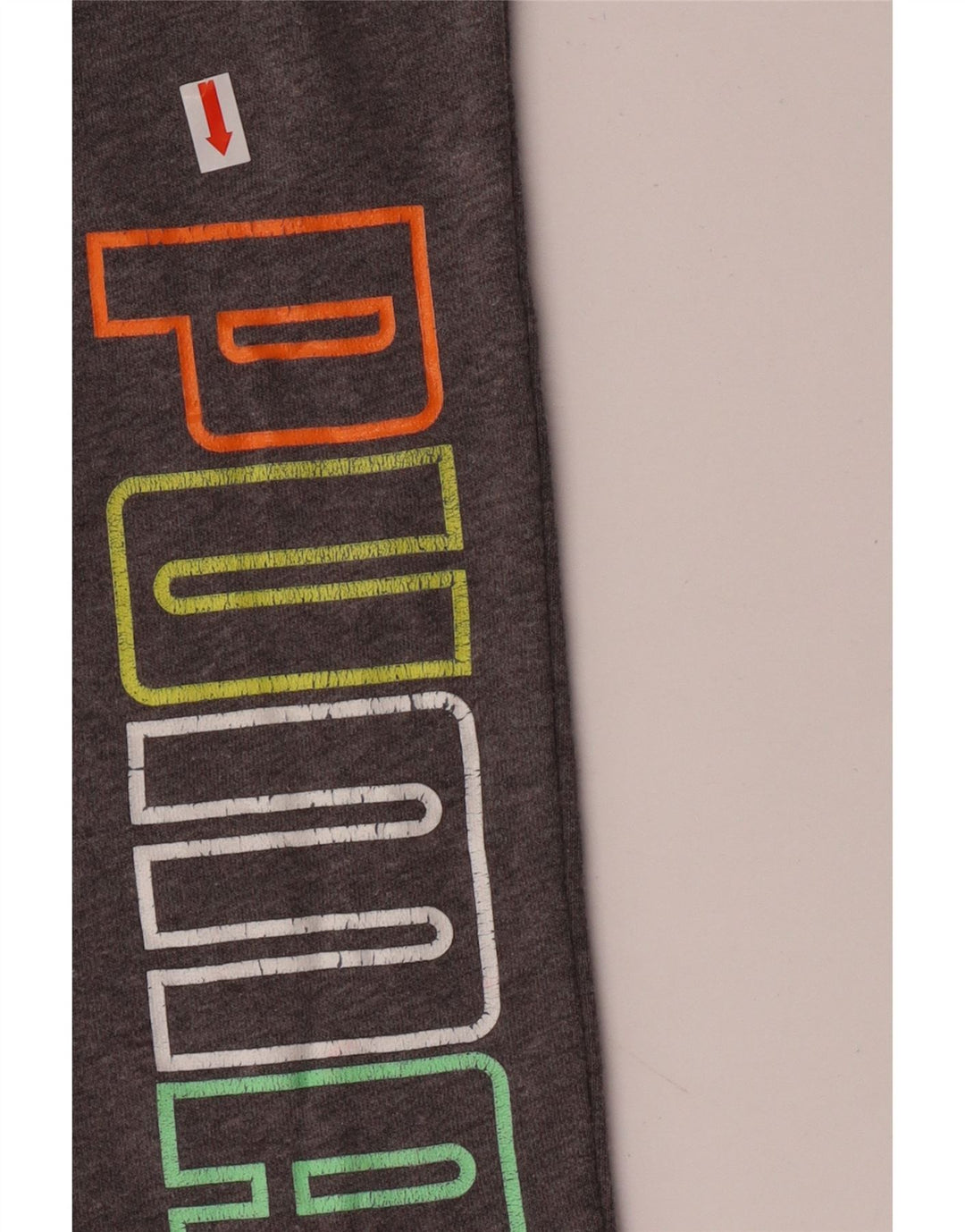 Puma Boys Graphic Tracksuit Trousers Joggers 14-15 Years Large Grey Cotton