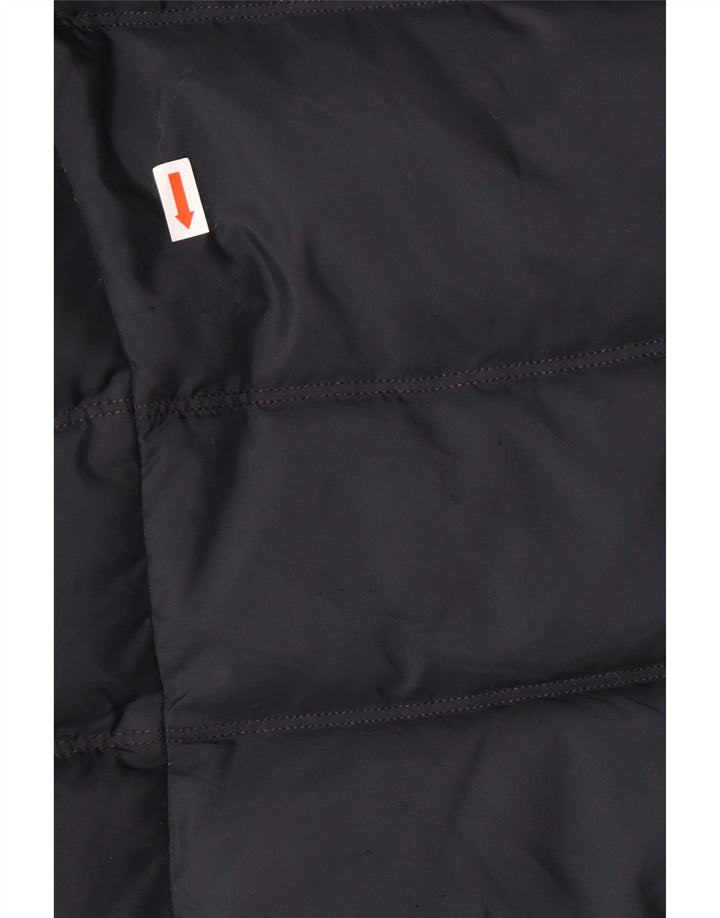 TOMMY HILFIGER Womens Hooded Padded Coat UK 10 Small Navy Blue Polyester