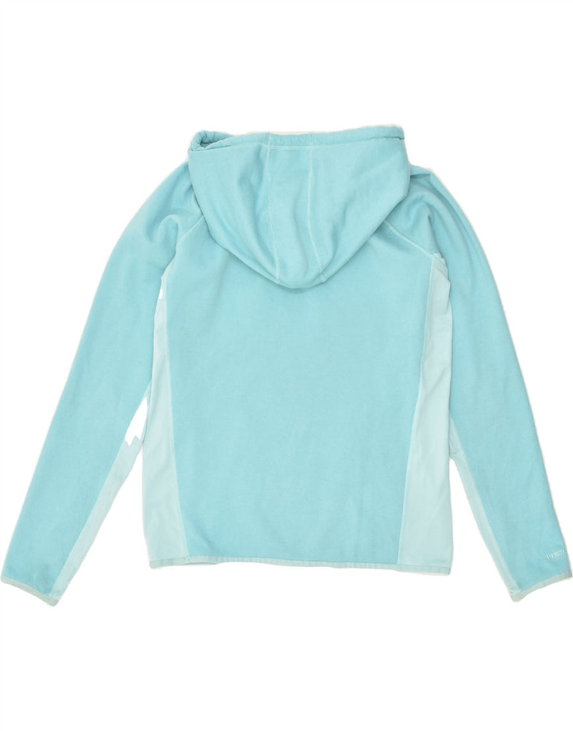 UNDER ARMOUR Womens Cold Gear Hoodie Jumper UK 10 Small Blue Colourblock Vintage Under Armour and Second-Hand Under Armour from Messina Hembry 