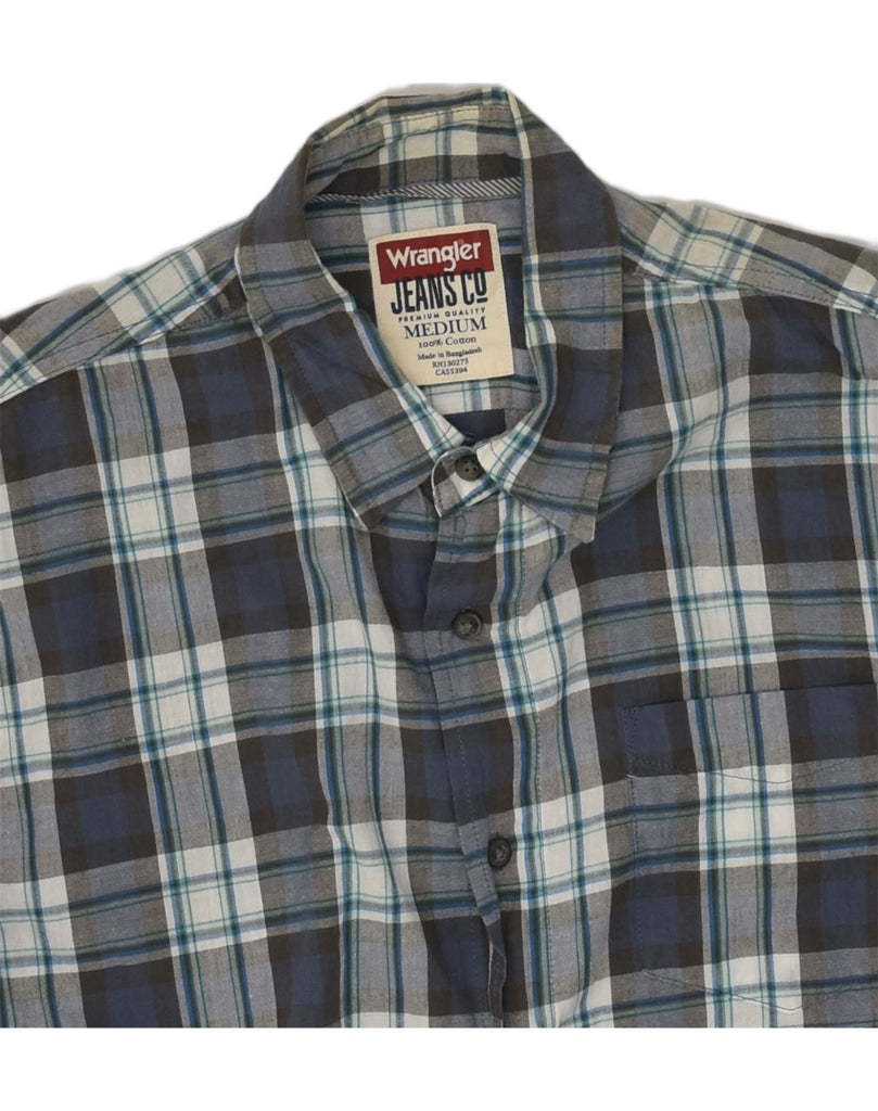 WRANGLER Mens Shirt Medium Grey Check Cotton | Vintage Wrangler | Thrift | Second-Hand Wrangler | Used Clothing | Messina Hembry 