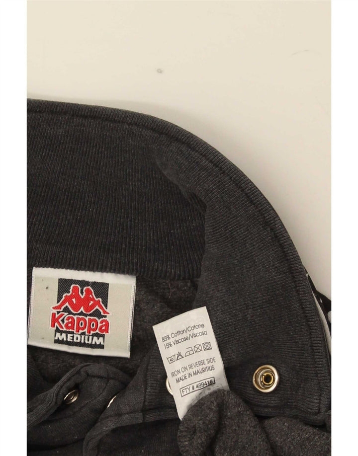 Kappa Mens Graphic Tracksuit Top Jacket Medium Grey Colourblock Cotton