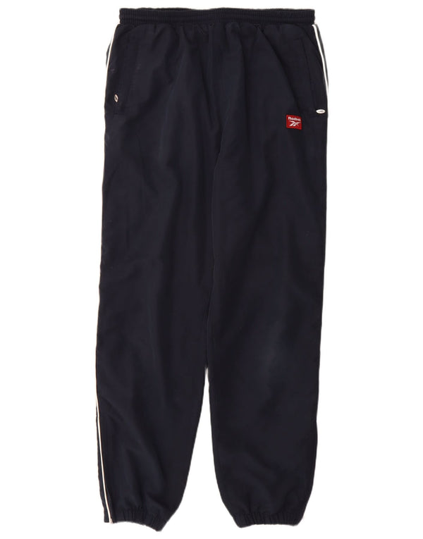 Reebok Womens Tracksuit Trousers Joggers UK 12 Medium Navy Blue Polyester
