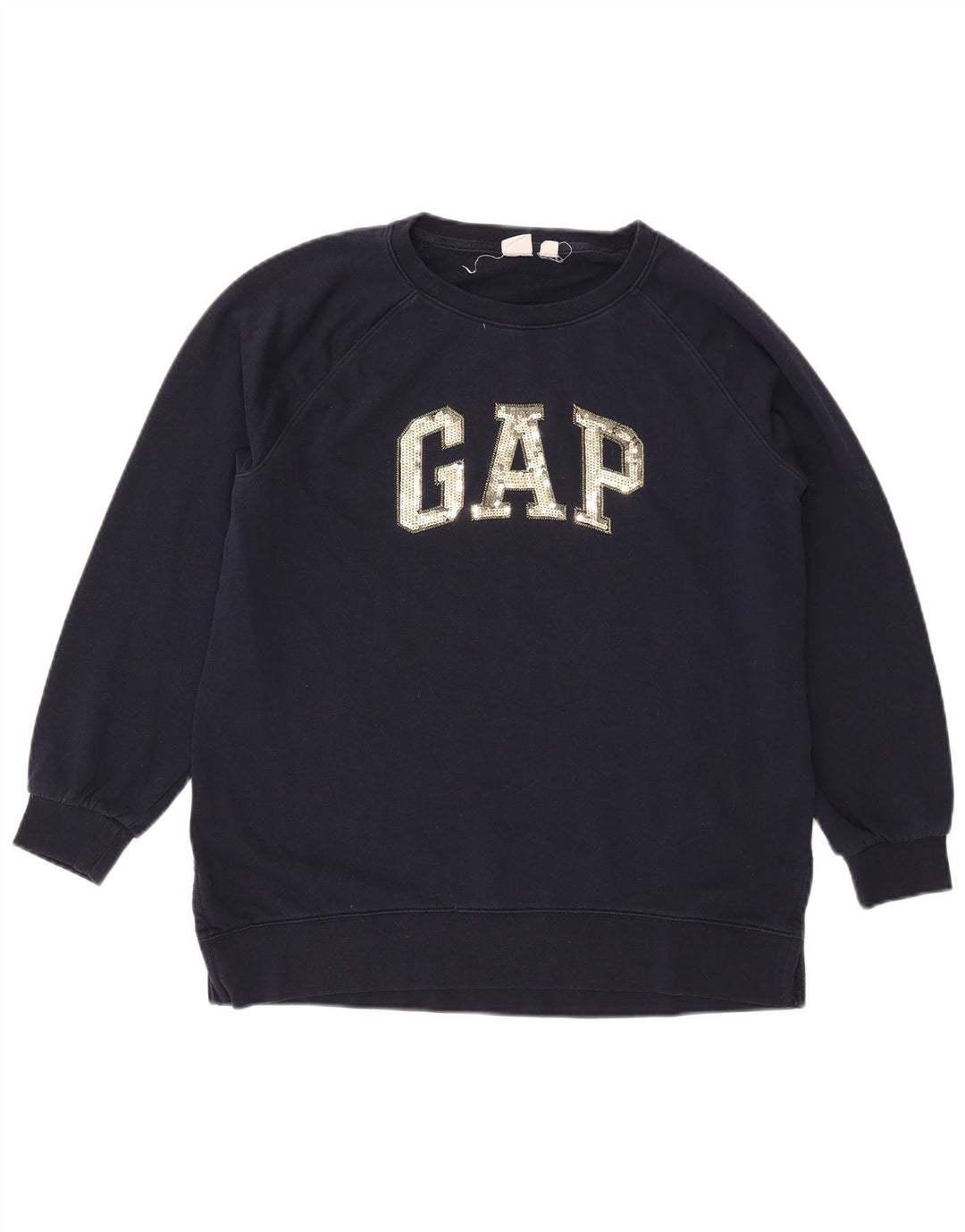 Gap Womens Graphic Oversized Sweatshirt Jumper UK 10 Small Navy Blue Cotton