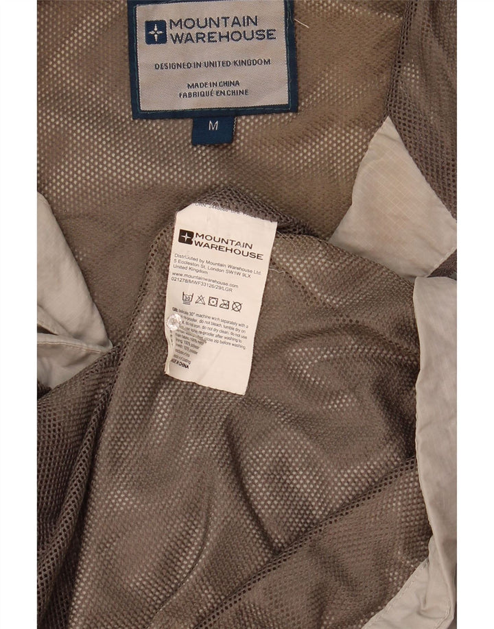 Mountain Warehouse Mens Hooded Rain Jacket UK 38 Medium Grey Polyester