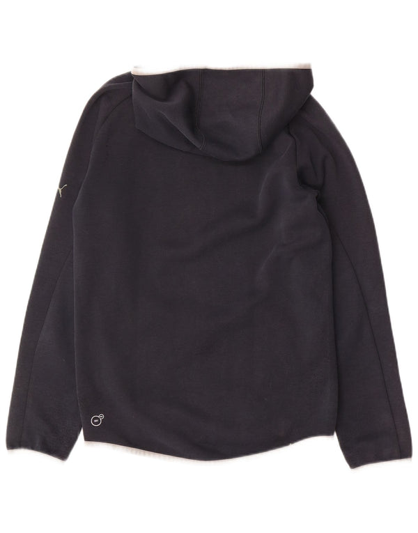Puma Boys Graphic Hoodie Jumper 13-14 Years Navy Blue Cotton