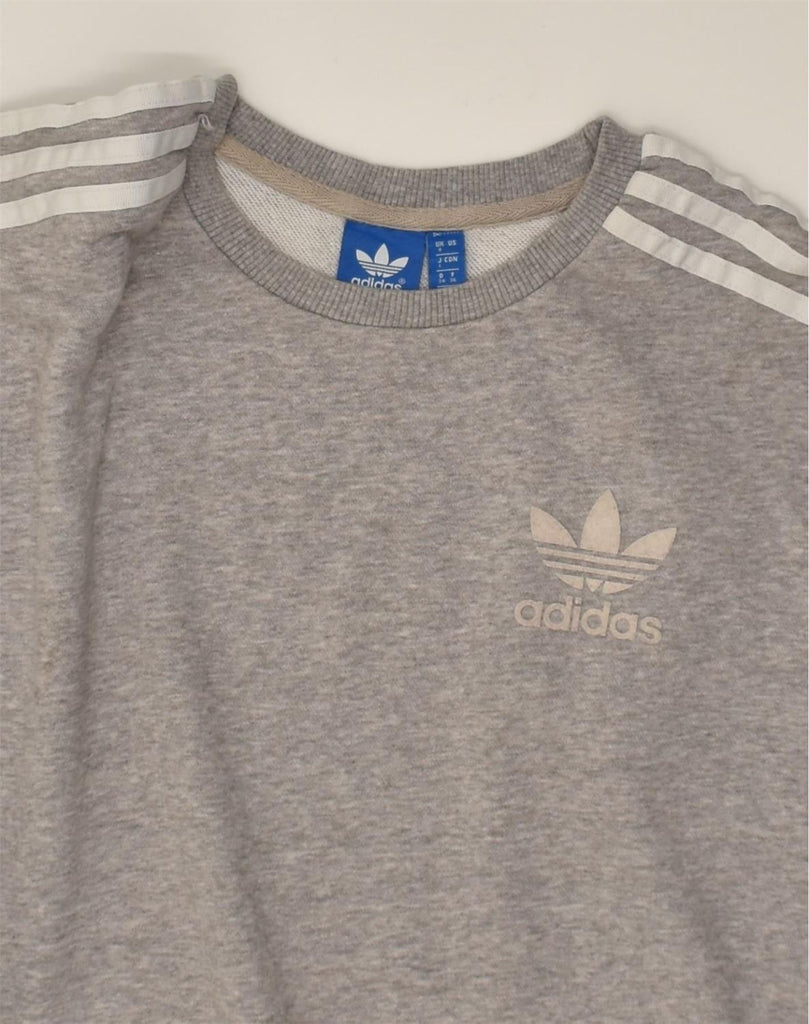 ADIDAS Womens Oversized Sweatshirt Jumper UK 8 Small Grey | Vintage Adidas | Thrift | Second-Hand Adidas | Used Clothing | Messina Hembry 